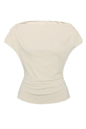 Chic Off-Shoulder Knit Tee