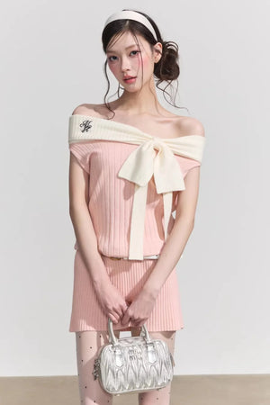 Chic One-Shoulder Bow Tie Mini Dress
