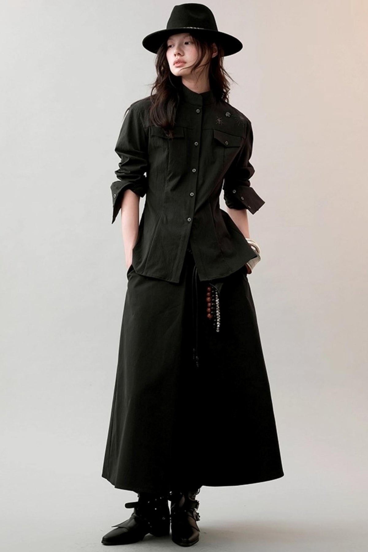 Chic Overlapping Waist Deconstructed Skirt