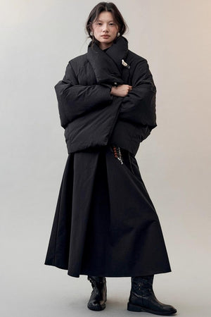 Chic Overlapping Waist Deconstructed Skirt