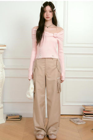 Chic Rose Knit Sweater