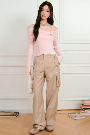 Chic Rose Knit Sweater