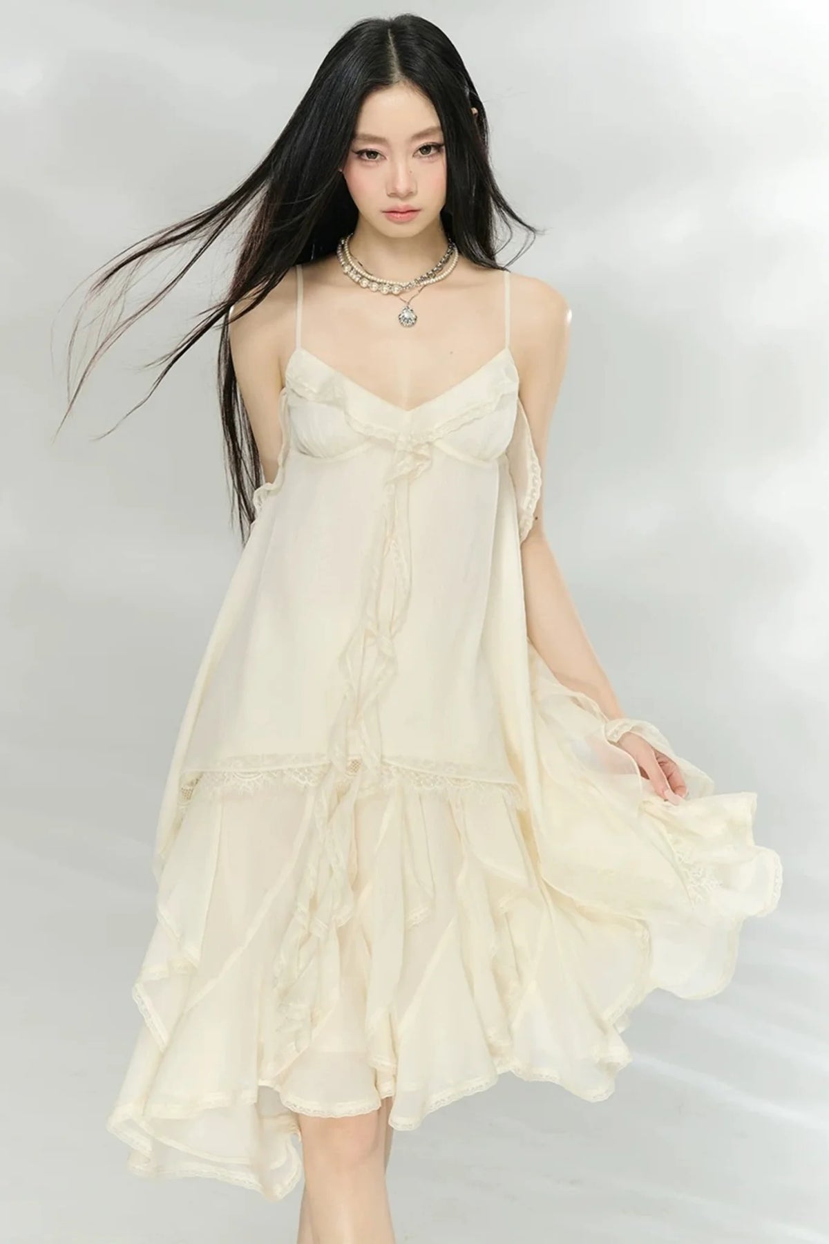 Chiffon Camisole Skirt Set-Up