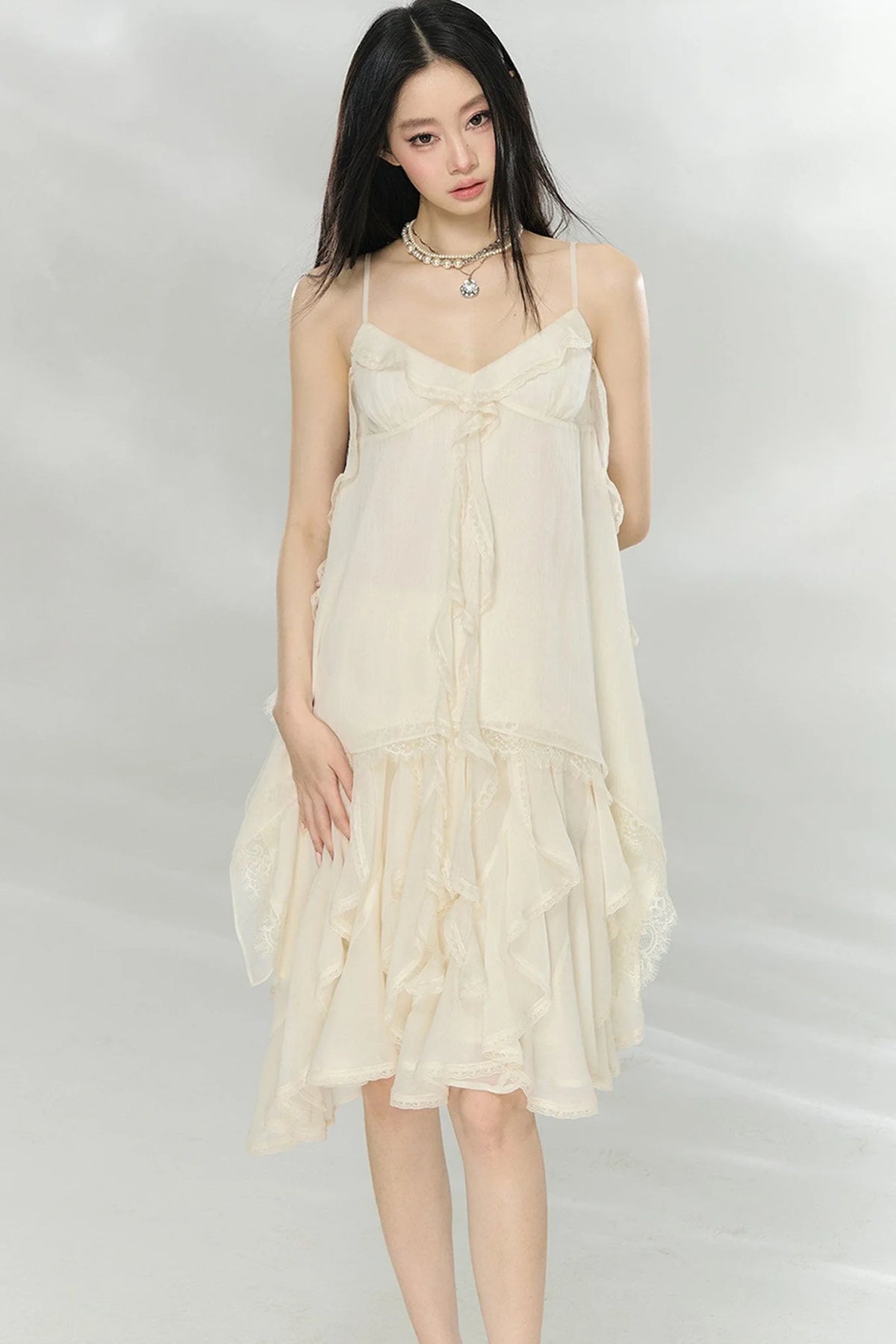 Chiffon Camisole Skirt Set-Up