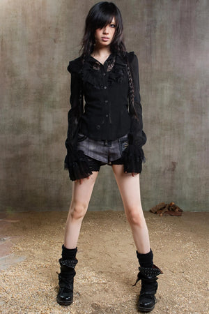 Chiffon Court Tunic Shirt