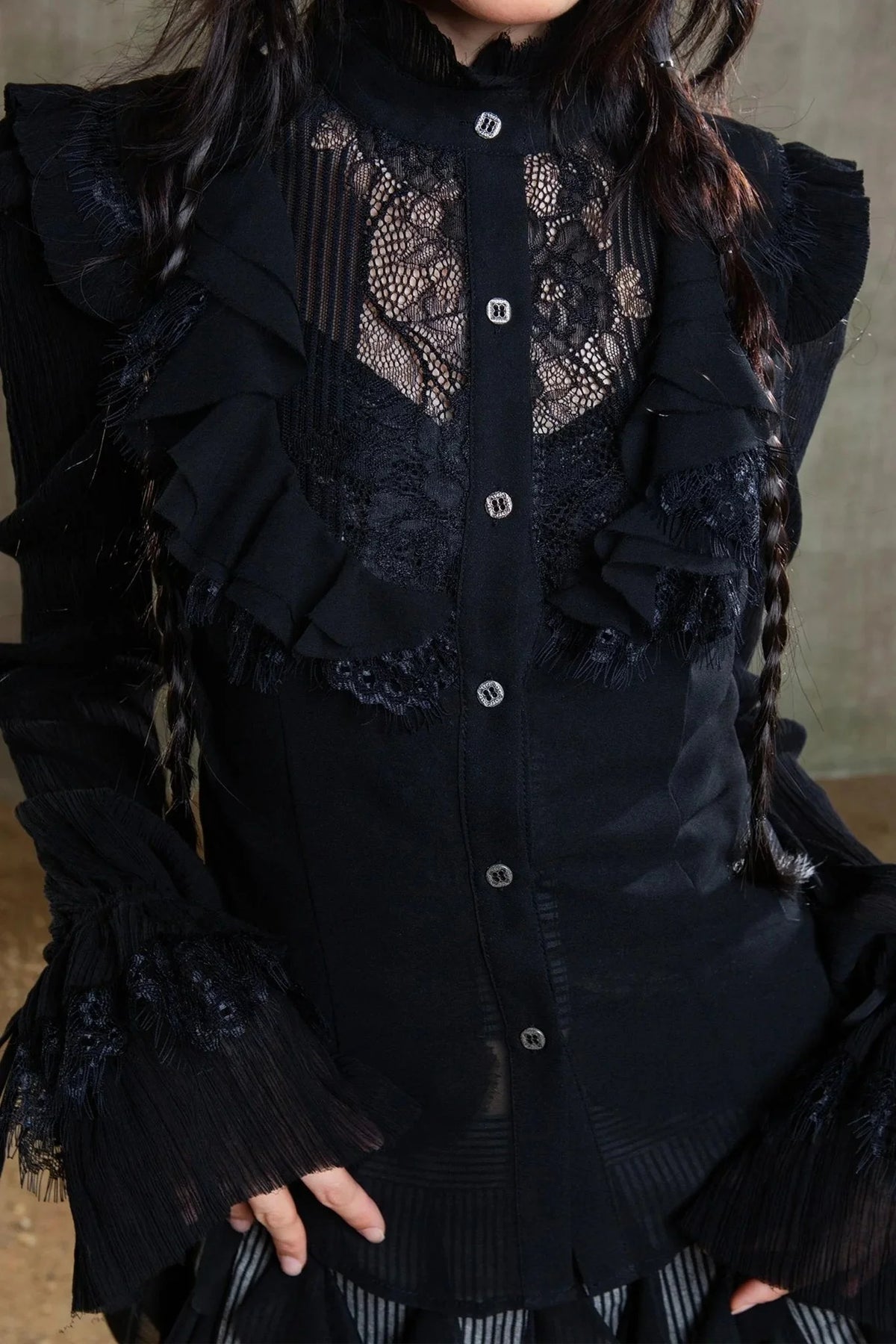 Chiffon Court Tunic Shirt