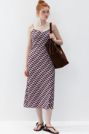 Chiffon Floral Print Long Dress