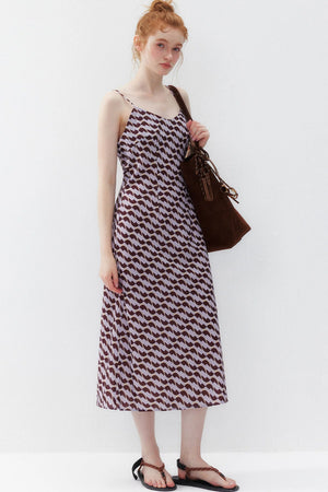 Chiffon Floral Print Long Dress