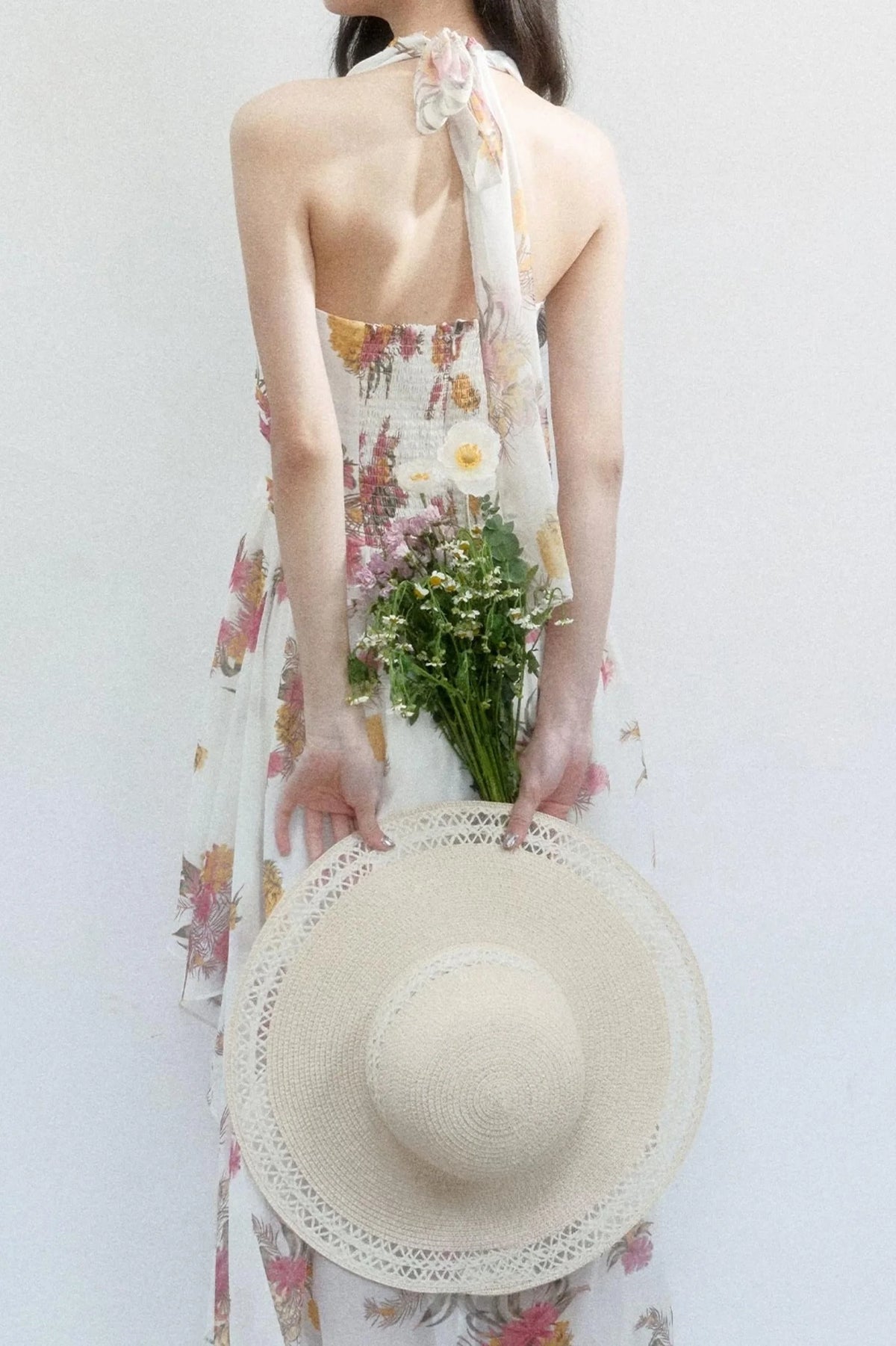 Chiffon Floral V-Neck Dress