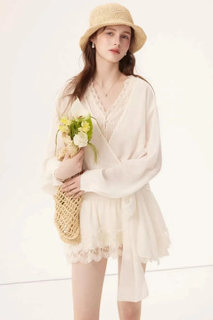 Chiffon Lace Splicing Dress