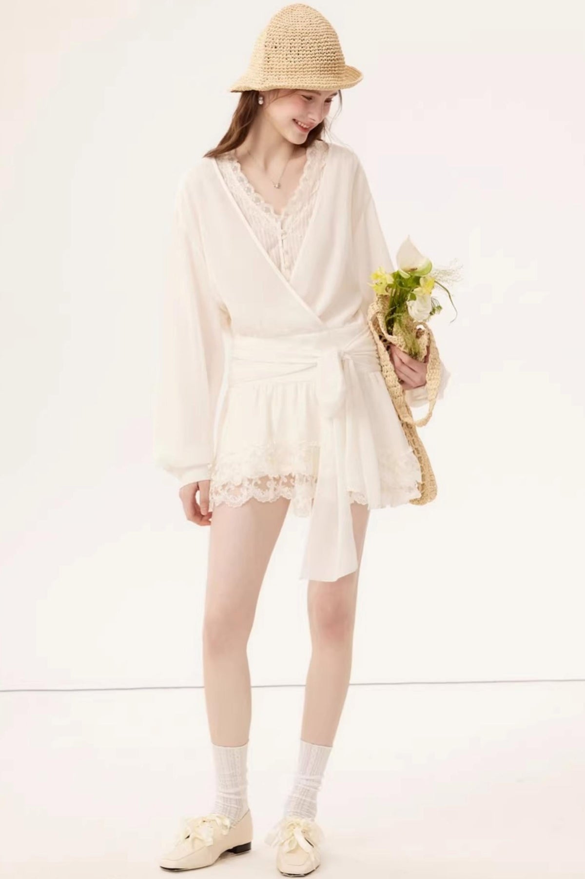 Chiffon Lace Splicing Dress