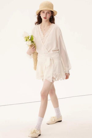 Chiffon Lace Splicing Dress