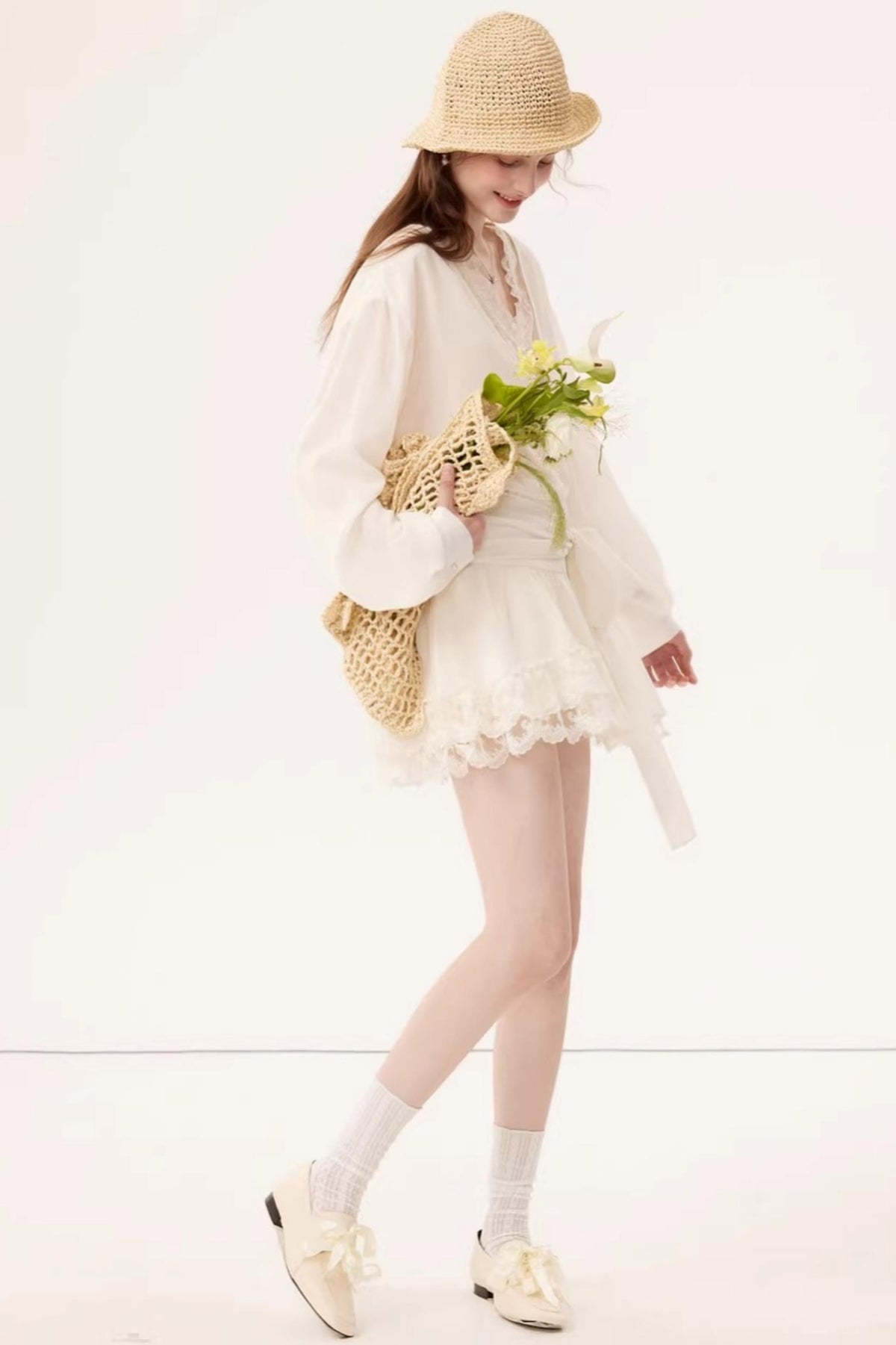 Chiffon Lace Splicing Dress