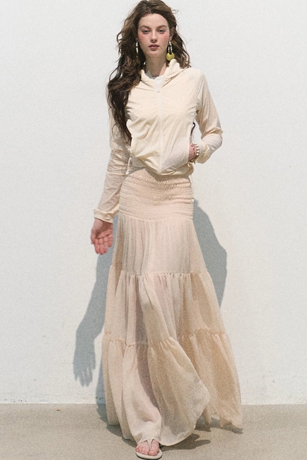 Chiffon Pleated A-Line Skirt