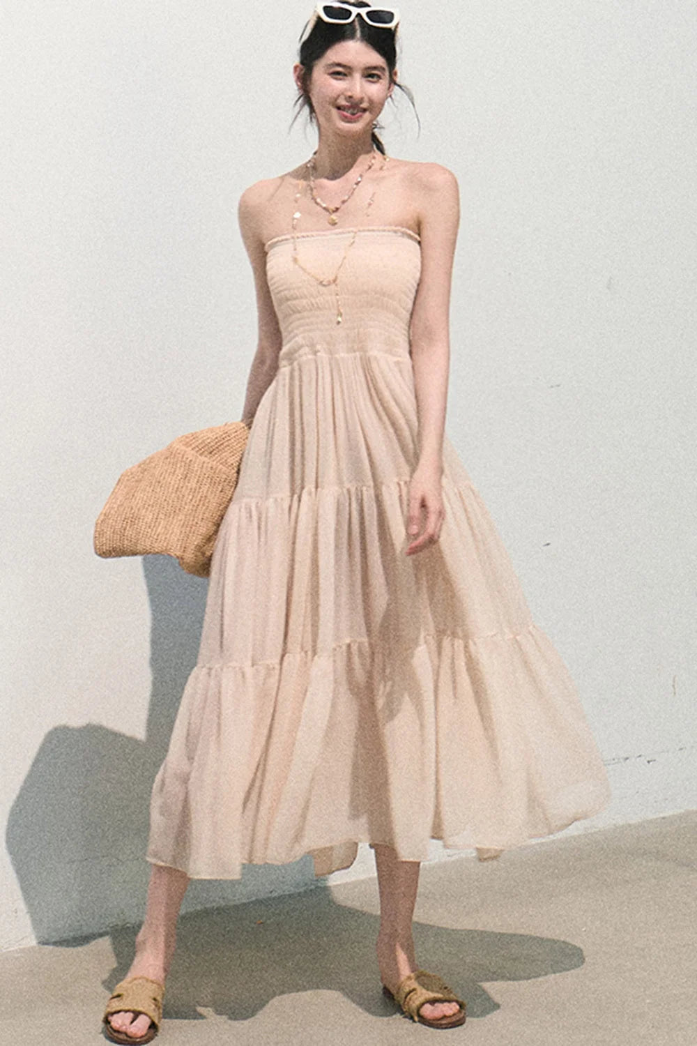 Chiffon Pleated A-Line Skirt