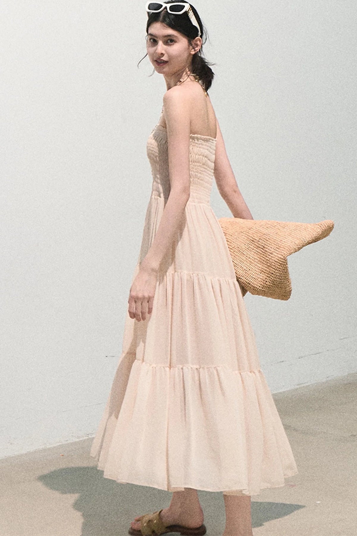 Chiffon Pleated A-Line Skirt