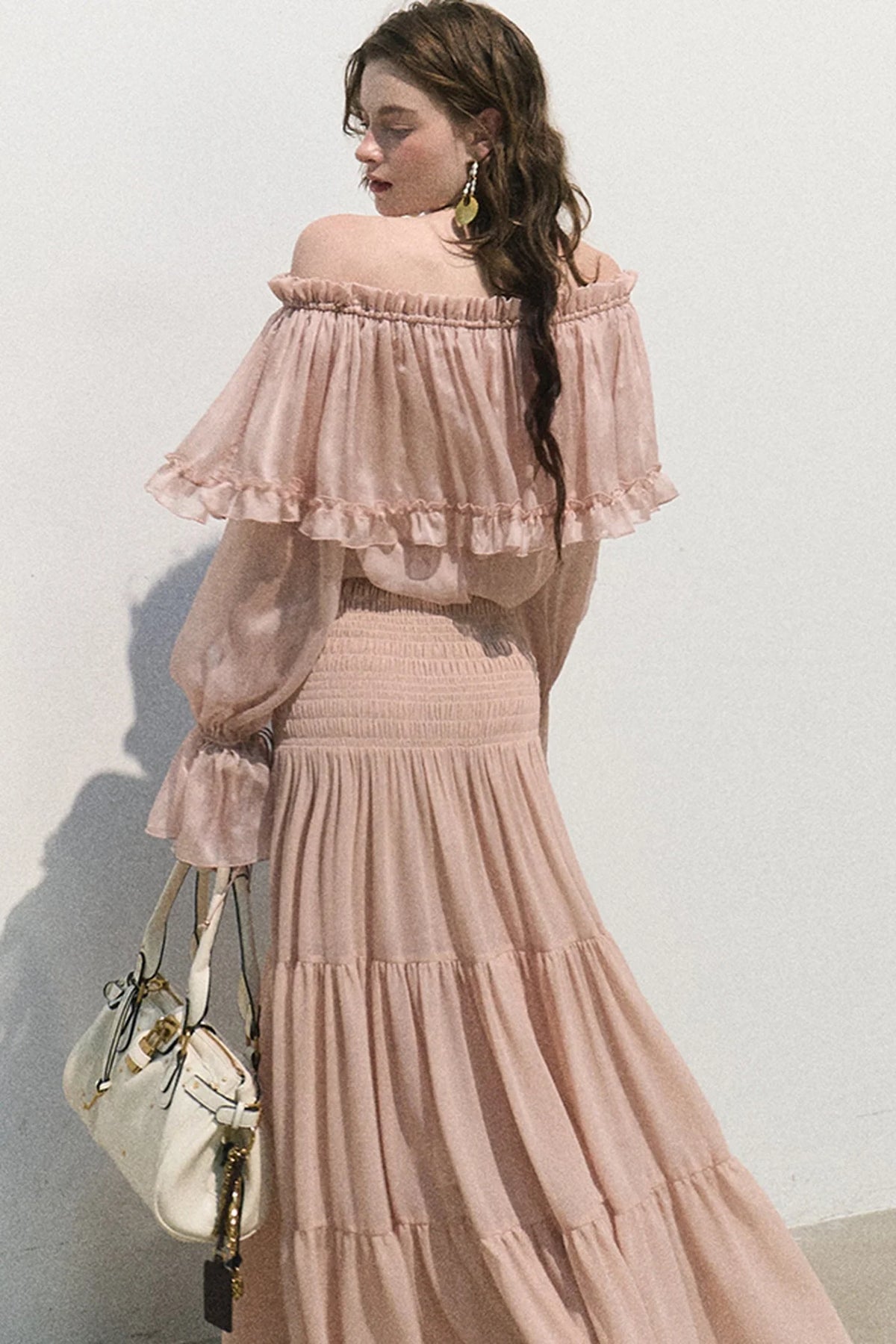 Chiffon Pleated A-Line Skirt