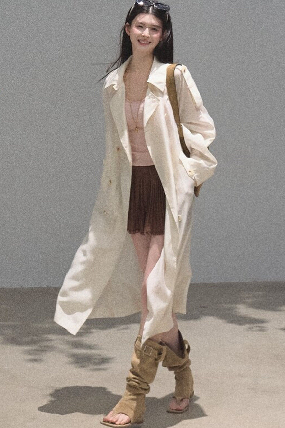Chiffon Thin Lace Pleated Skirt
