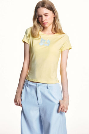 Childlike Applique Lyocell Top