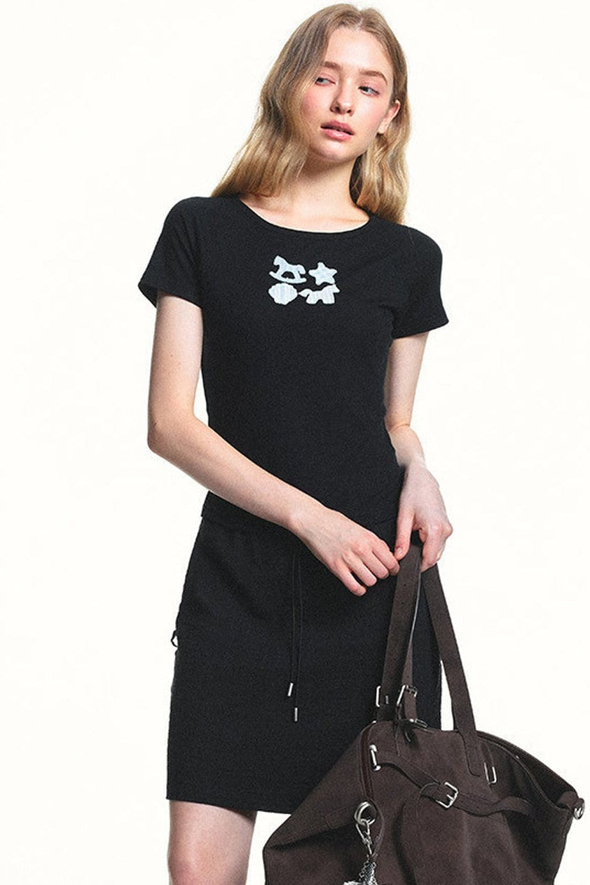Childlike Applique Lyocell Top