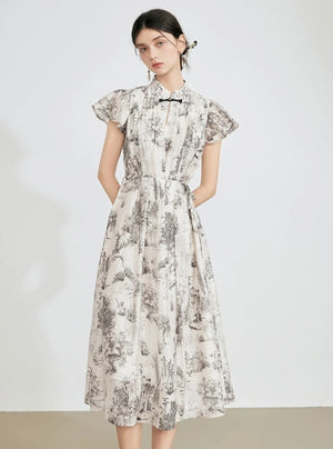 Chinese Buckle Cheongsam Dress
