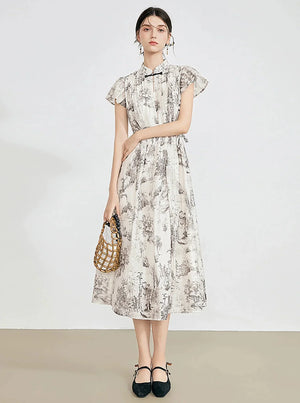 Chinese Buckle Cheongsam Dress