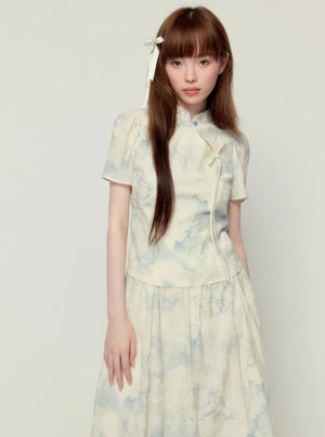 Chinese Elegant Skirt Set