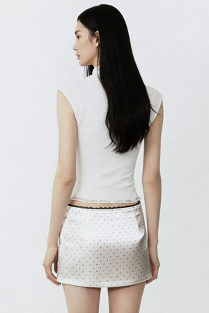 Chinese Lace Asymmetrical Vest