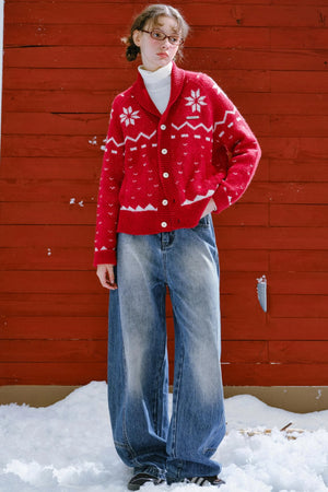 Christmas Vibe Sweater Cardigan