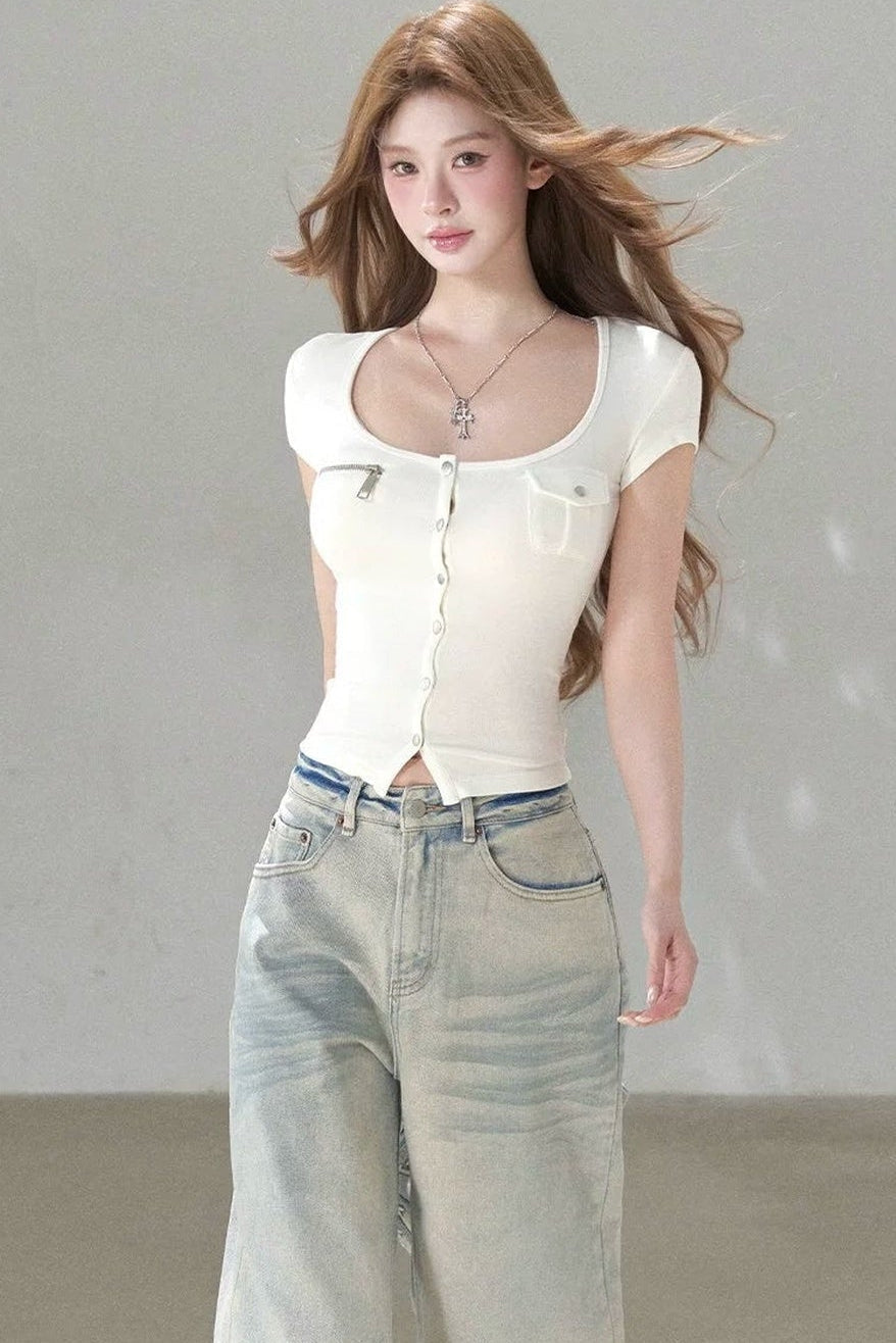 Cinched Waist Knit Top