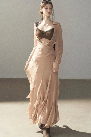 Cinnamon Pink Top and Suspender Dress Set-Up