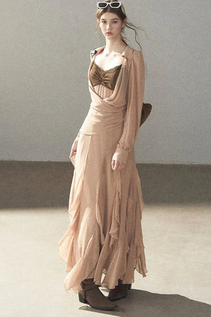 Cinnamon Pink Top and Suspender Dress Set-Up