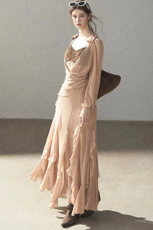 Cinnamon Pink Top and Suspender Dress Set-Up
