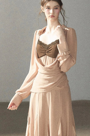 Cinnamon Pink Top and Suspender Dress Set-Up