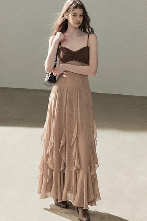Cinnamon Pink Top and Suspender Dress Set-Up