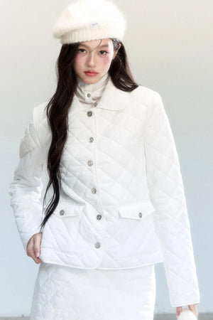 Classic Diamond Plaid Cotton Suit Coat Set-Up