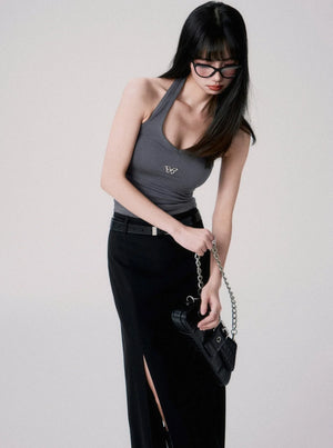 Classic Halterneck Knitted Camisole Top