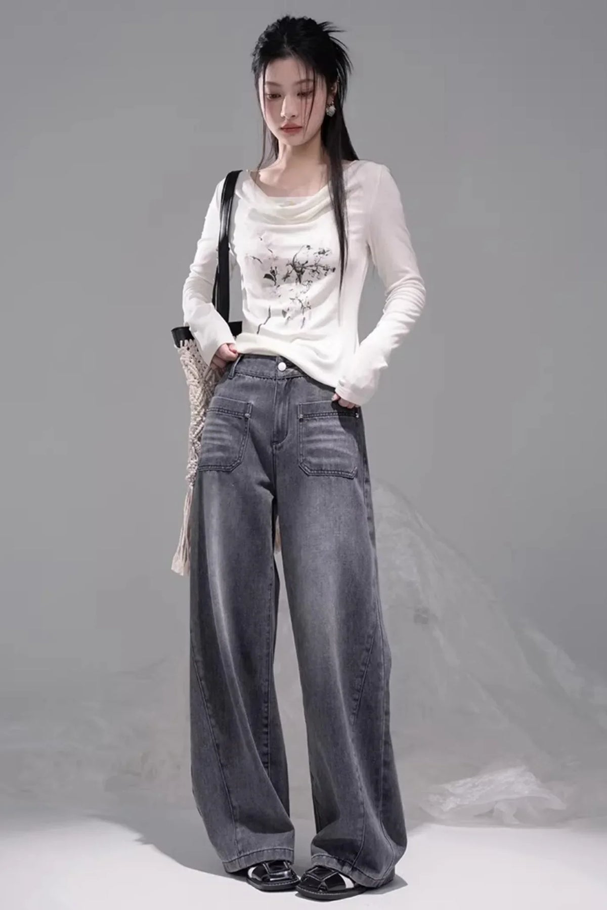 Cloud Beige Lyocell Blouse Set