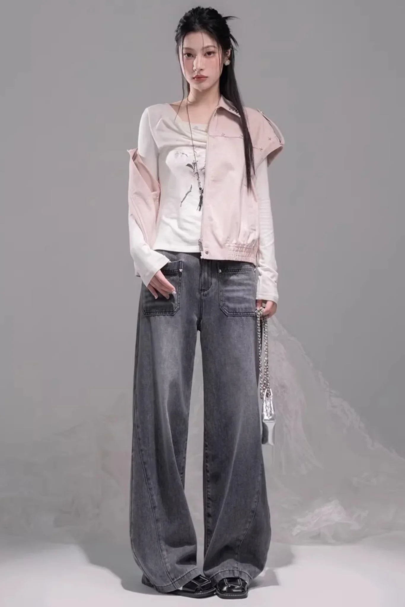 Cloud Beige Lyocell Blouse Set