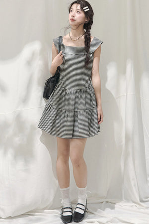 Cloud Garden Plaid Dress
