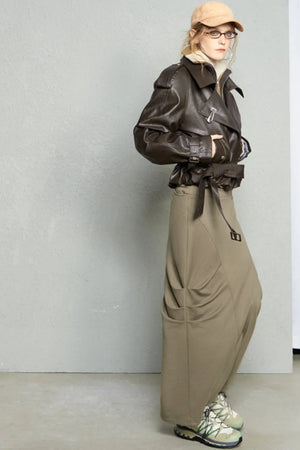 Cloud Hem Modern Leather Jacket