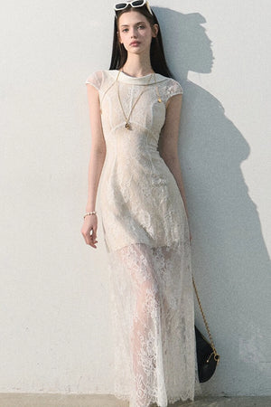 Cloud Lace Jacquard Dress