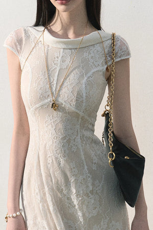 Cloud Lace Jacquard Dress