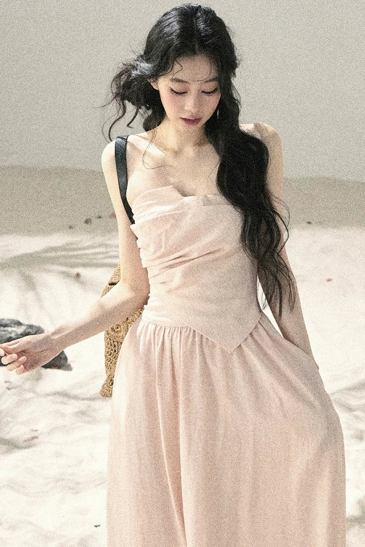 Cloud-Like Strapless Summer Dress