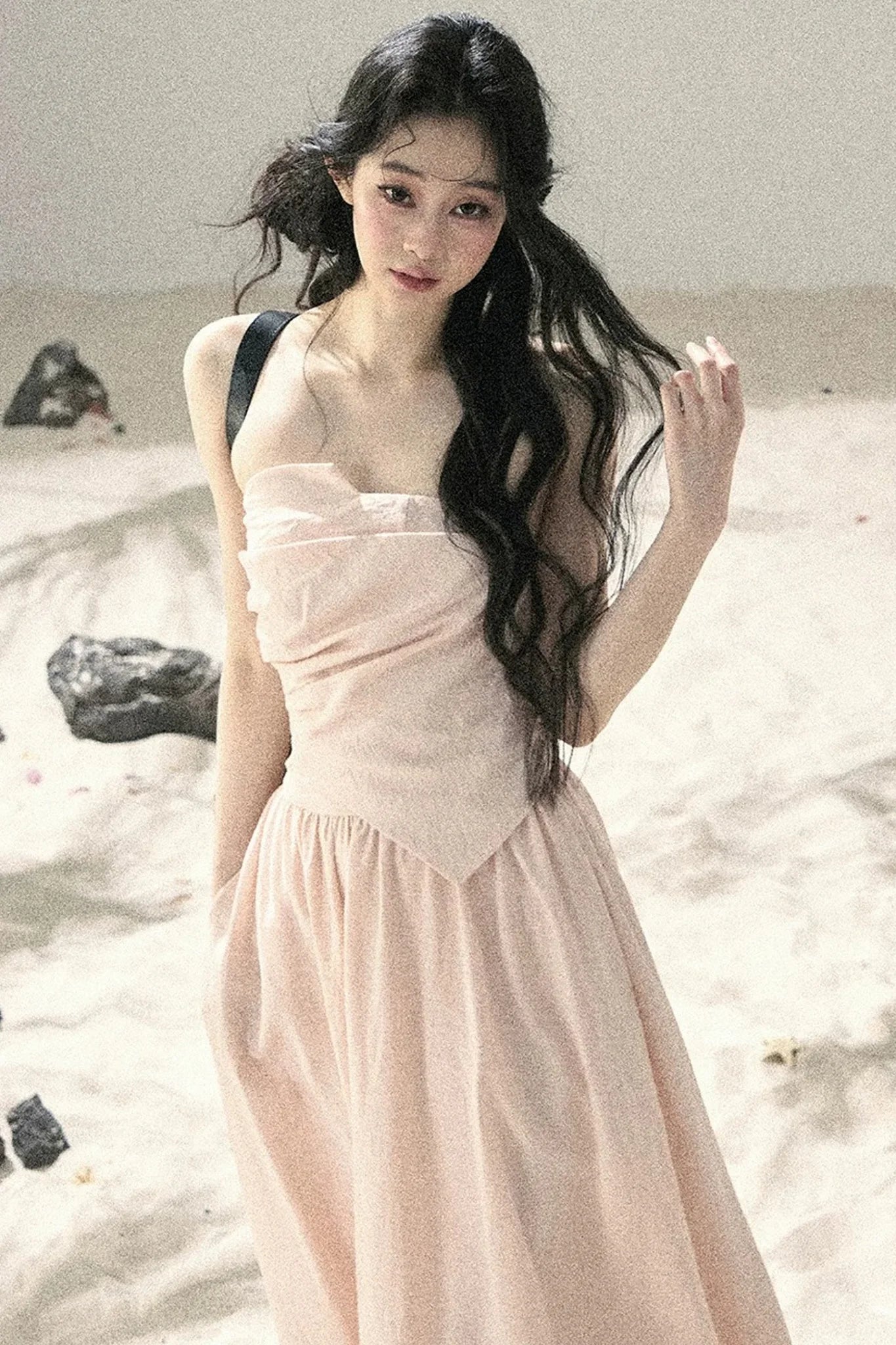 Cloud-Like Strapless Summer Dress