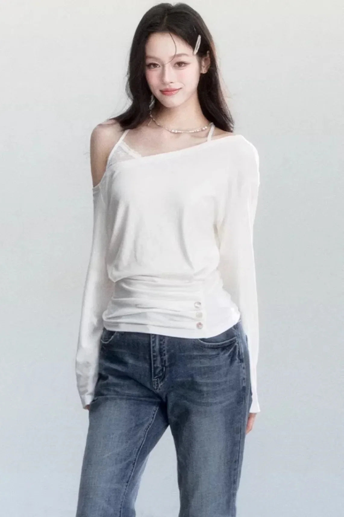 Cloud Love Letter Off-Shoulder Top