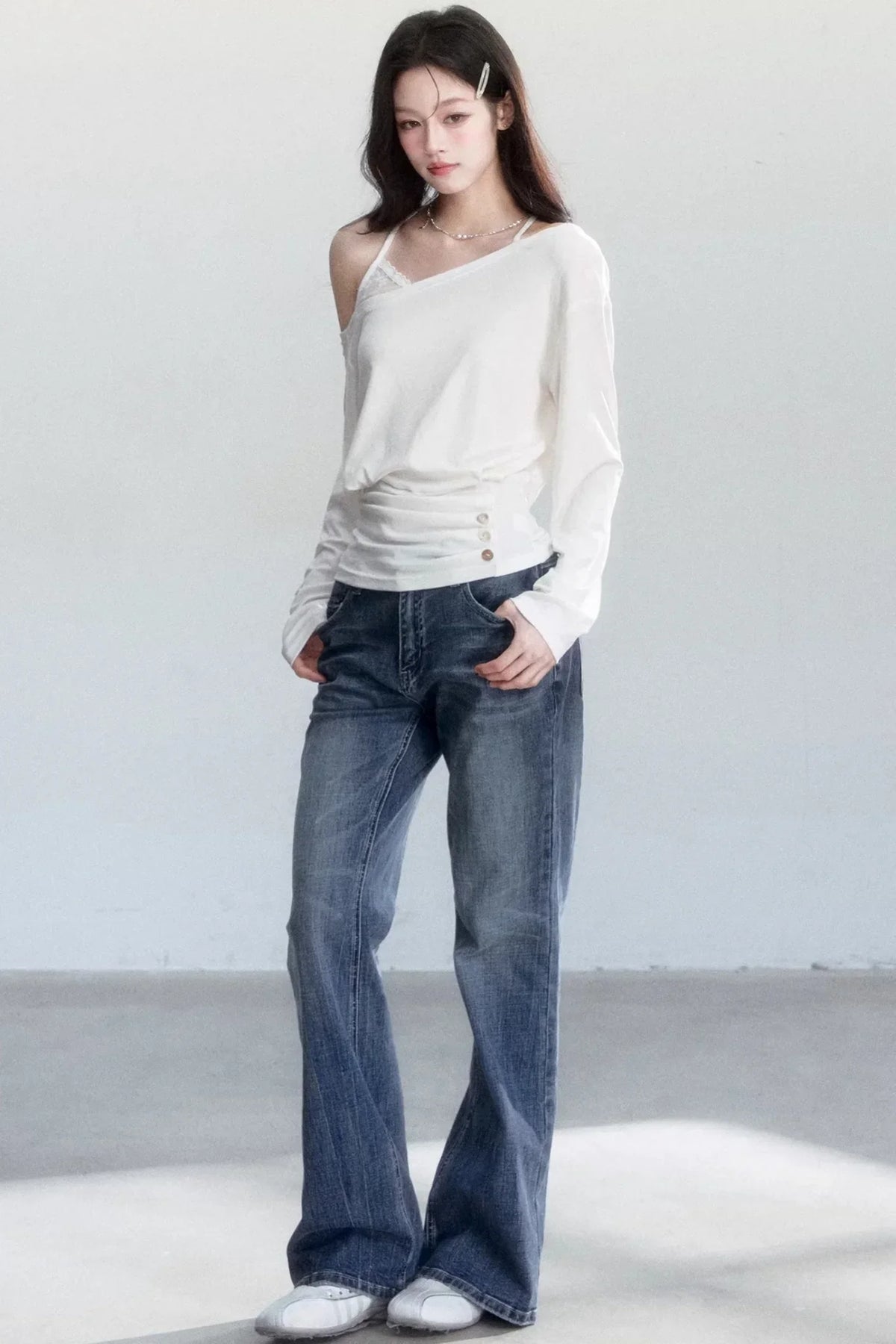 Cloud Love Letter Off-Shoulder Top