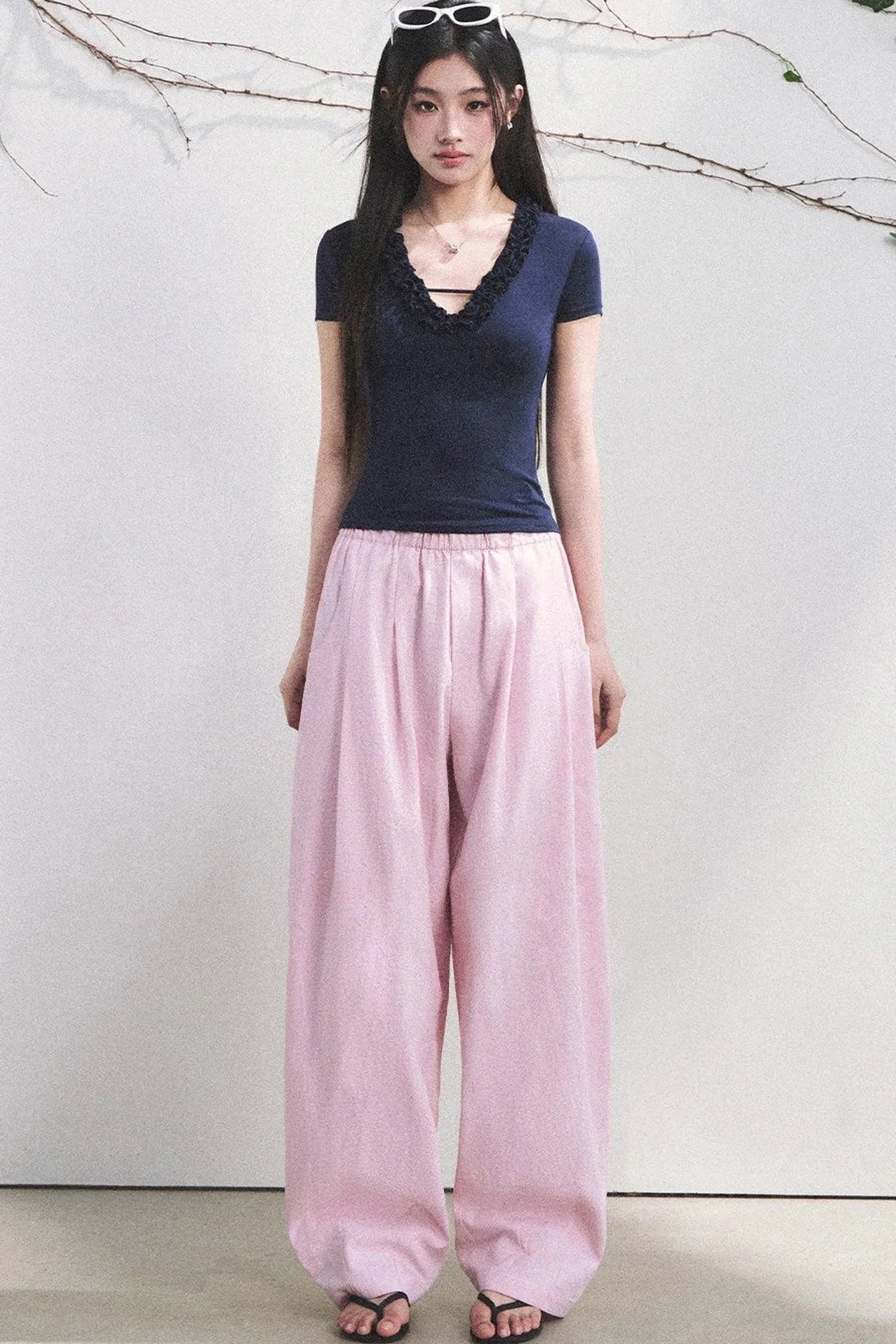 Cloud Lyocell Ruffled Blouse