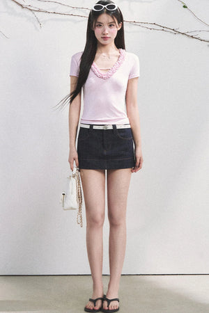 Cloud Lyocell Ruffled Blouse