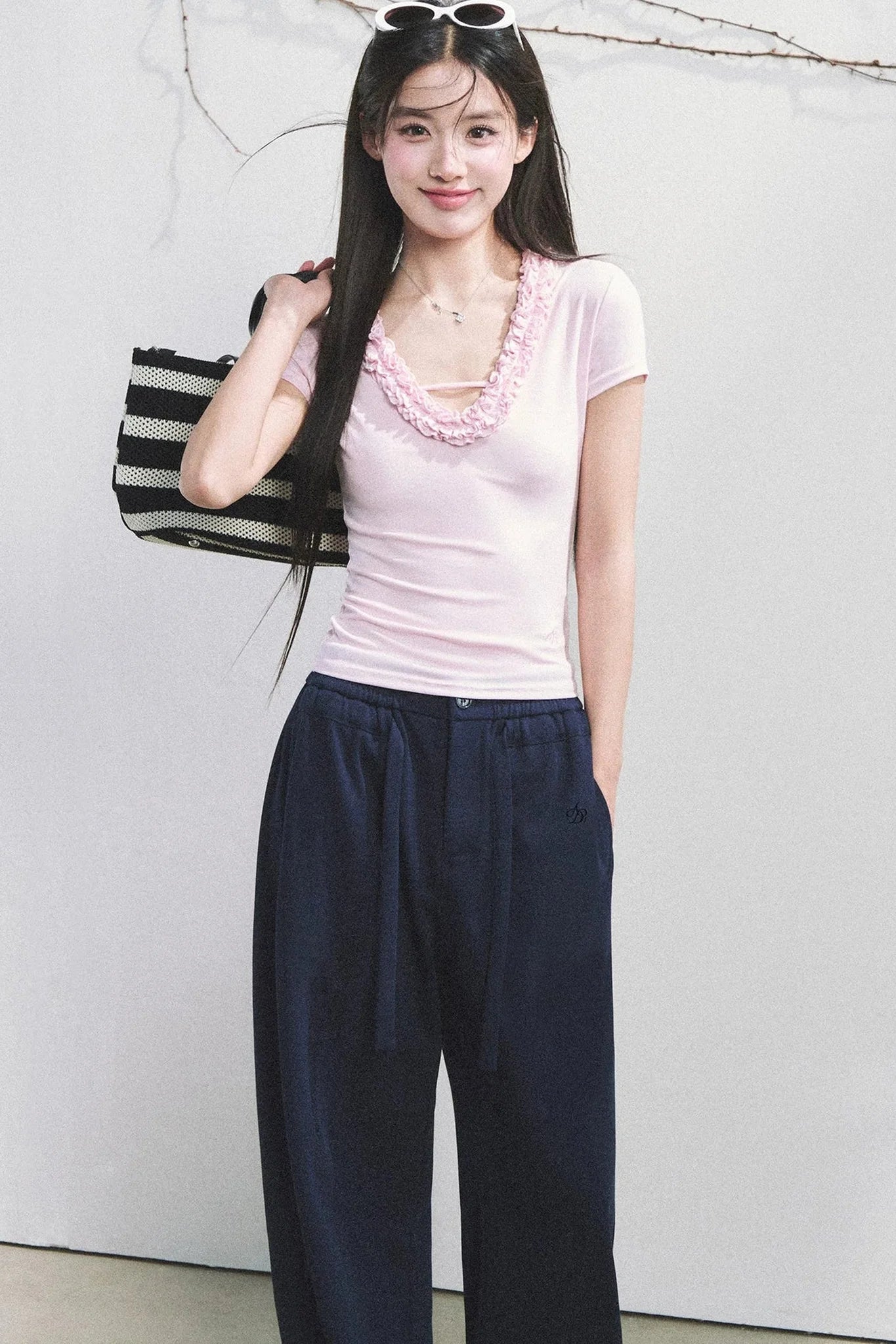 Cloud Lyocell Ruffled Blouse